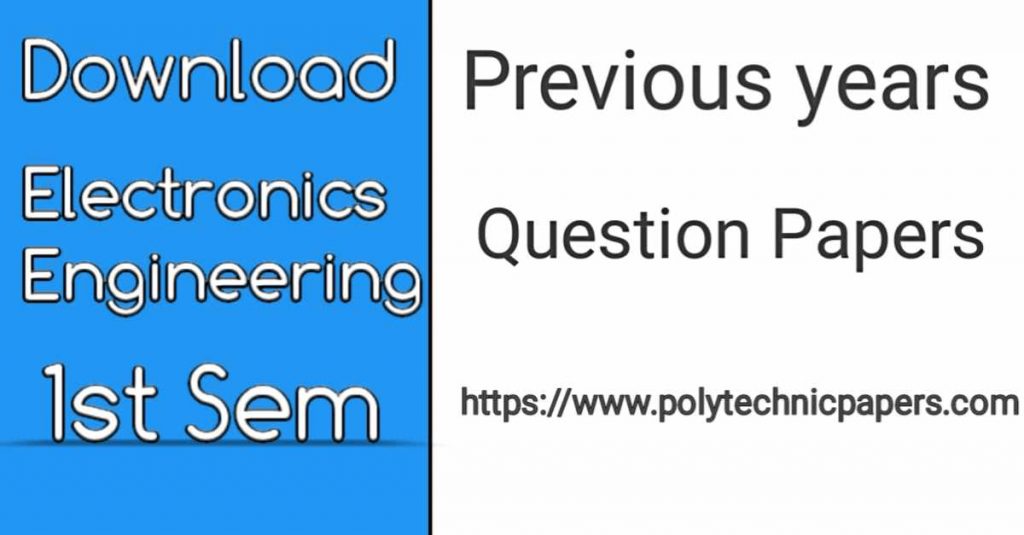 Electronics Engineering 1st sem previous years question 