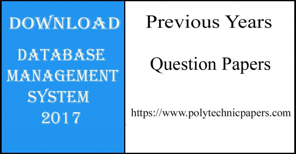 Database Management System 2017