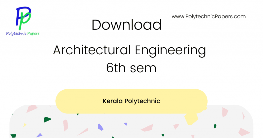 Architectural Engineering 6th sem