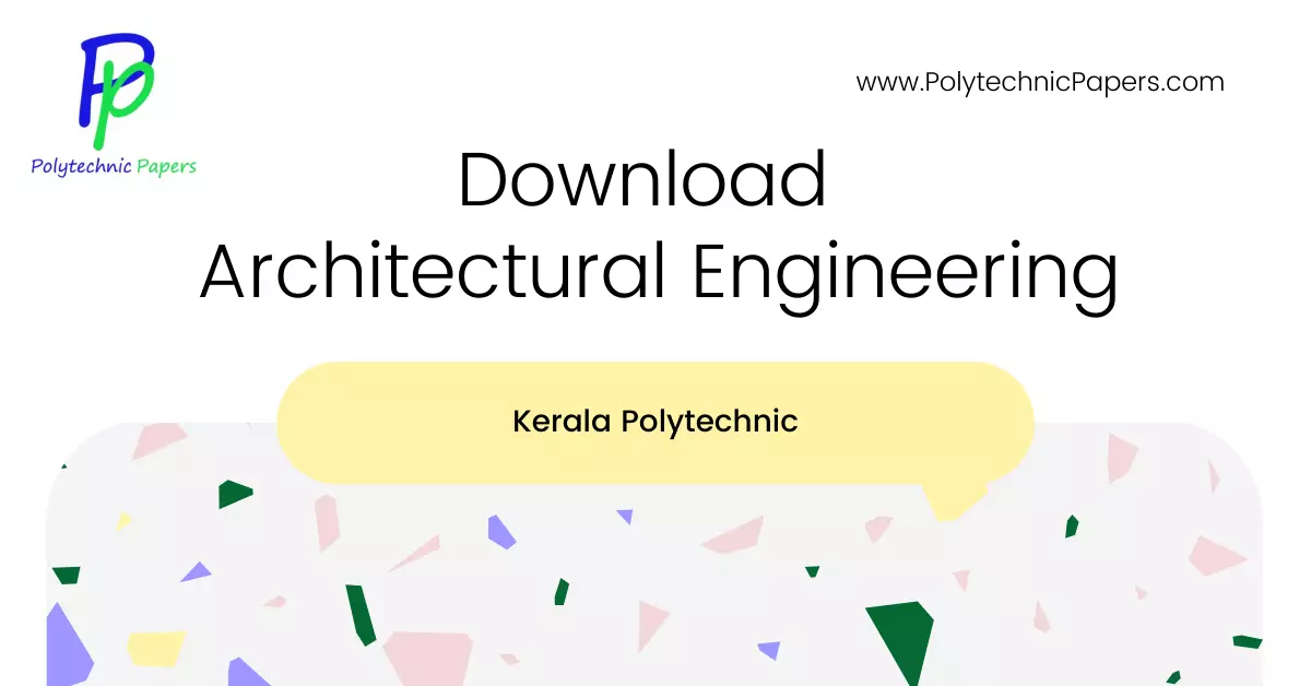 Download Architectural Engineering Kerala Polytechnic 3rd sem previous ...