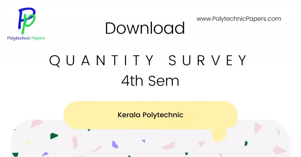 Quantity Survey 4th Sem