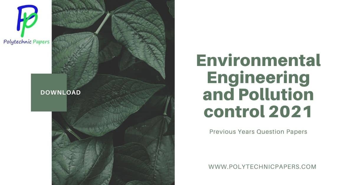 Download Environmental Engineering and Pollution control 2021 previous ...