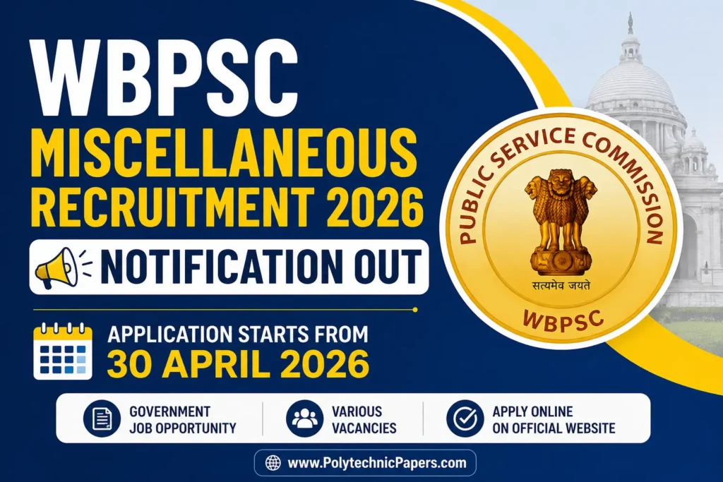 WBPSC Miscellaneous Recruitment