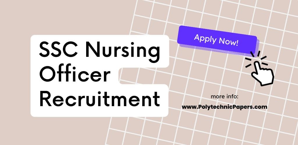 SSC Nursing Officer Recruitment